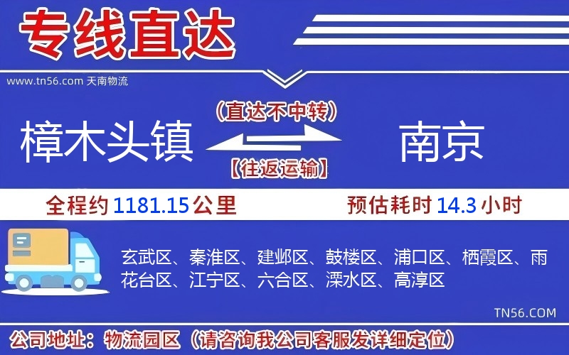 樟木頭鎮到南京物流公司