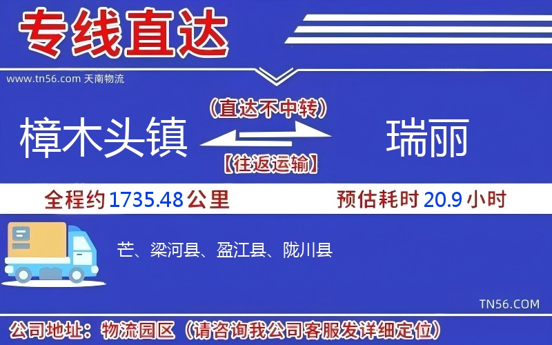 樟木頭鎮到瑞麗物流公司